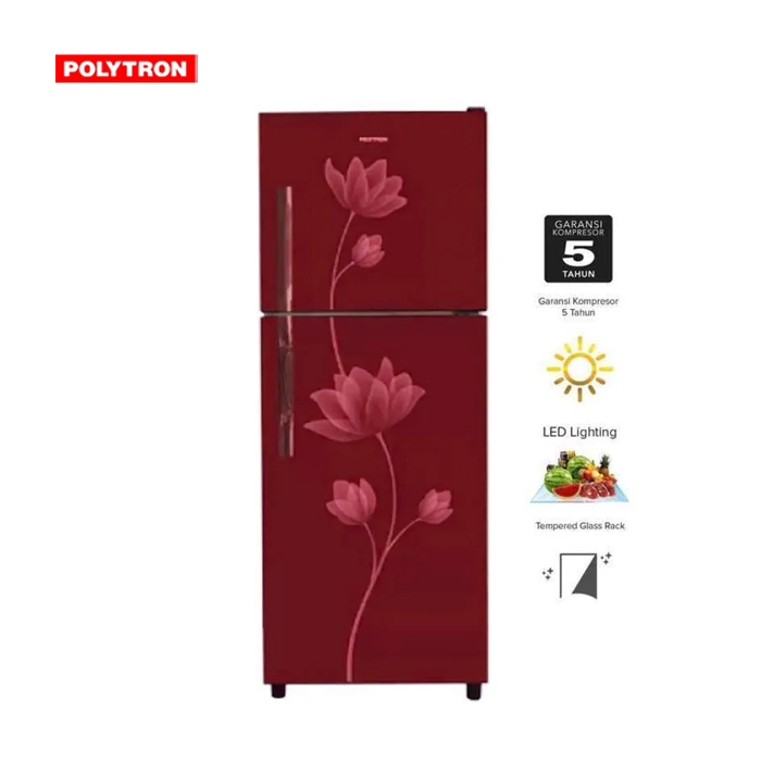 Polytron Kulkas Two Door 200 Liter PRB 219 - Merah